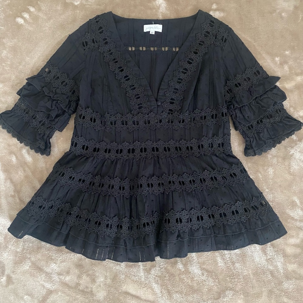 Juniper Blu Black Bohemian Style Dress